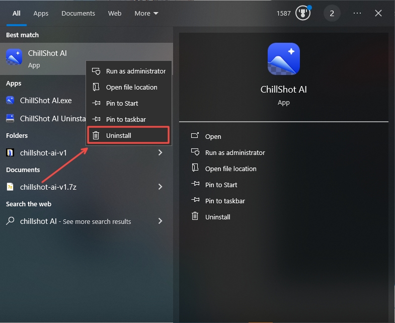 Uninstall Chill Recorder